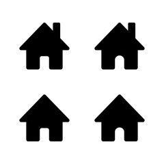 Fototapete - Web home icon set in generic style. Homepage sign symbol. House concept