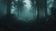 © mahamad - Dark, foggy forest