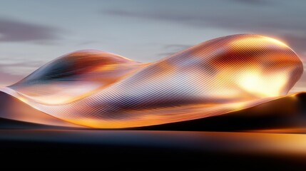 Poster - Dynamic abstract wave of prismatic light digital art virtual space surreal environment artistic perspective for seo impact