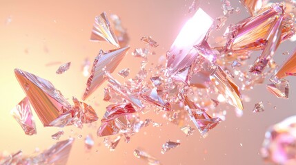 Poster - Chaotic prism explosion abstract art digital creation vibrant environment aesthetic viewpoint colorful concept