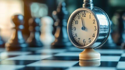 Poster - Chess board with timer showing 1100.