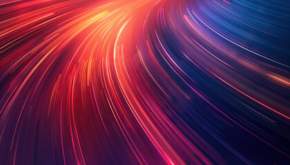 Poster - Abstract Image of Converging Luminous Lines