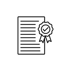 Poster - Underwriter icon, vector flat black linear illustration for web and app..eps