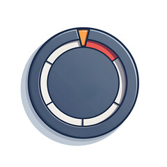 Wall Mural - stylized circular progress indicator with color segments and shadow effect for modern ui design, dig