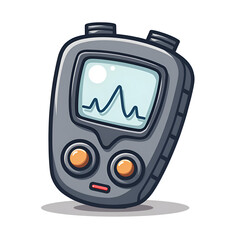 Wall Mural - stylized retro wavepulse monitor with screen and buttons, perfect for tech and gadget enthusiasts, d