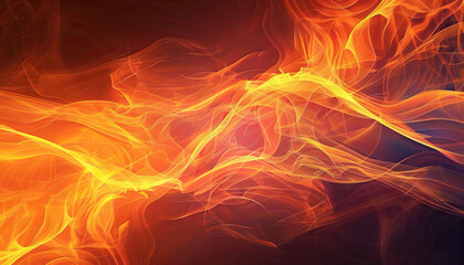 Poster - Abstract Orange and Yellow Translucent Forms