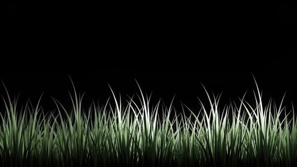 Wall Mural - Grass silhouette against a black background, nature, plant, silhouette, black, contrast, minimalistic, simplicity, outdoors