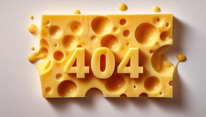 Poster - 404 Error Cheese Block Design Concept