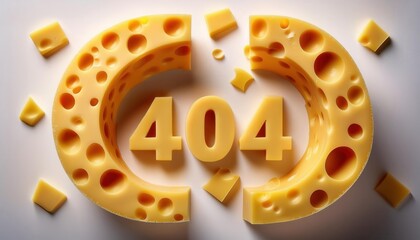 Poster - Cheesy 404 Error Visual Representation for Web Design