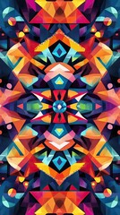 Poster - Abstract Geometric Colorful Symmetrical Pattern Design