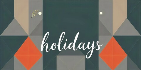 Geometric Holiday Design with Bold Typography