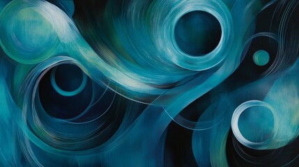 Poster - Abstract cosmic swirls artistic creation digital art vibrant colors aesthetic view contemporary concept