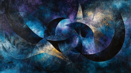 Poster - Dynamic abstract art composition studio digital artwork contemporary bird's eye view visual expression