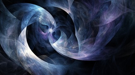 Poster - Dynamic swirling patterns abstract art digital creation ethereal environment artistic viewpoint visual complexity