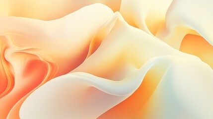 Poster - Soft flowing fabric abstract art studio setting digital illustration warm tones close-up fluidity concept