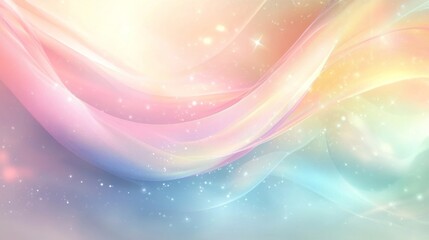 Poster - Dynamic abstract swirls digital art soft color palette ethereal atmosphere artistic perspective visual harmony for modern design