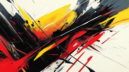 Poster - Dynamic abstract art composition contemporary gallery digital artwork vibrant colors close-up perspective modern expressionism