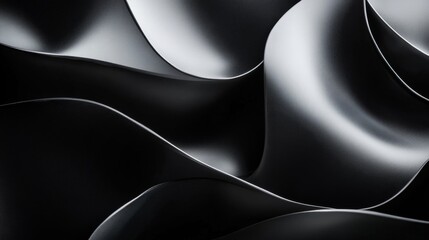 Poster - Dynamic fluid shapes studio abstract art minimalist design close-up contemporary aesthetics