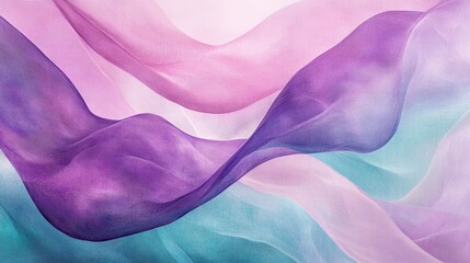 Poster - Flowing abstract waves artistic display colorful patterns contemporary art close-up serenity and fluidity