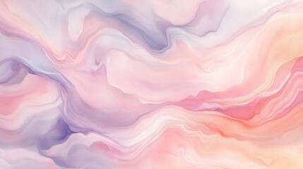 Poster - Abstract watercolor swirls artistic design soft color palette digital art aesthetic view modern concept