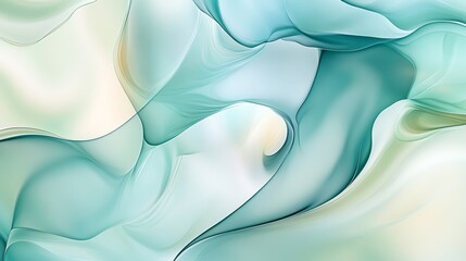 Poster - Fluid abstract design digital art soft color palette modern aesthetic creative expression