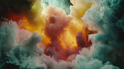 Poster - Abstract Colorful Swirls in Dynamic Atmospheric Background