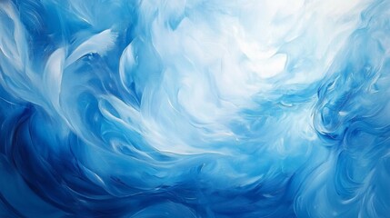Poster - Dynamic abstract ocean waves artwork art studio digital illustration calm environment close-up view fluid motion concept