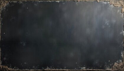 Poster - Dark gray grunge chalkboard texture background. Distressed edges create vintage style. Ideal for presentations. Blank space perfect for text design projects. High resolution macro lens captures