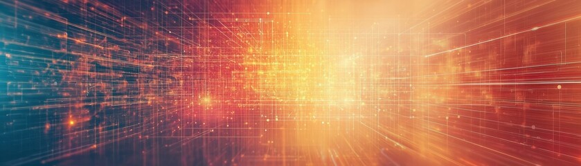 Wall Mural - energy-driven digital node grid virtual space high fidelity visuals dynamic environment futuristic p