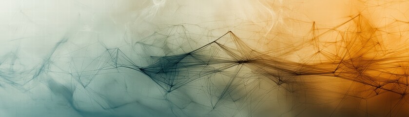 Wall Mural - dynamic energy emission from abstract tech nodes digital space visual art high fidelity aerial persp