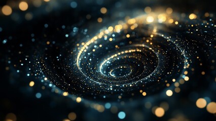 Wall Mural - Swirling galaxy with glowing stars and cosmic beauty in deep space