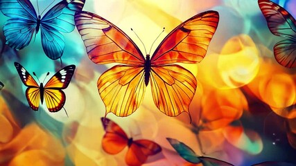 Poster - Artistic background blending abstract shapes with vibrant colors for unique visuals.