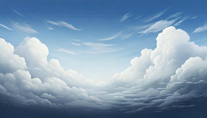 Wall Mural - clouds in the blue sky