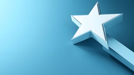 Aufkleber - A sleek star-shaped symbol positioned above an upward arrow graph, radiating growth and success in a clean layout
