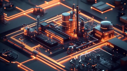 Poster - A sleek professional demo showcasing IoT workflow tools with smooth 3D visuals and compact 2D charts
