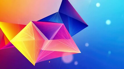 Poster - Abstract expo backdrop with glowing geometric patterns and vibrant colors.