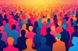 © SimpleDesignStudio - Vibrant and Diverse Crowd Illustration Perfect for Promoting Unity, Inclusivity, and Community Engagement in Marketing Campaigns