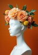 © pixelpalette - Mannequin Head with Peach Flower Crown
