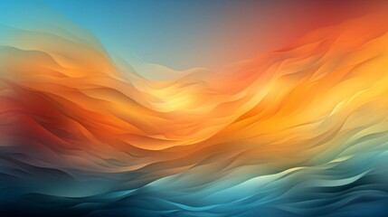 Wall Mural - A colorful ocean wave with a blue and orange background