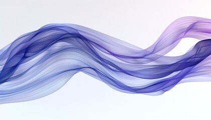 Wall Mural - Abstract blue and purple flowing wave lines 