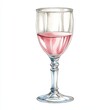 © Tee - Elegant glass of pink wine, perfect for any special occasion.
