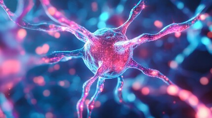Poster - Visual representation of neural networks depicting complex connections. Generative AI