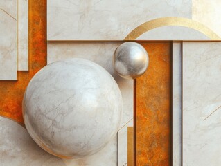 Wall Mural - Marble Ball on Floor