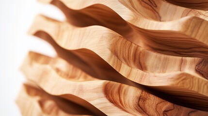 Poster - Beautifully Crafted Wooden Wall Art Featuring Intricate Wavy Patterns and Rich Grain Texture for Home Decor and Interior Design Inspiration