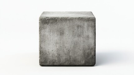 Poster - Textured Concrete Cube with Rough Surface Ideal for Modern Design Projects, Minimalist Background, Abstract Art, and Industrial Aesthetics