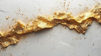 Poster - A textured surface with a gold foil effect, creating a striking visual contrast.