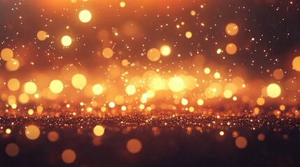Poster - Beautiful Abstract Background of Shimmering Bokeh Lights in Warm Tones, Perfect for Celebrations, Events, and Creative Projects with a Sparkling Effect