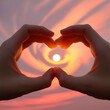 © BILAL - hand sun heart Love you ai genrative