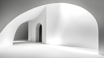 Aufkleber - Modern architectural space design minimalist environment interior photography studio setting