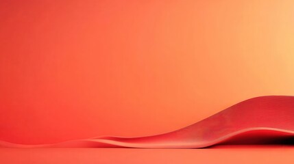 Poster - Soft gradient glow in red and gold tones, minimalist design with blank white copy space for text.